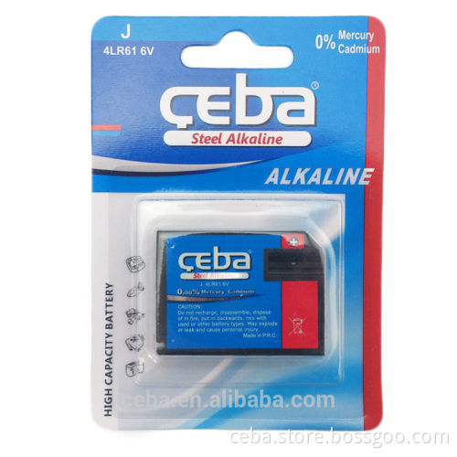 Primary Dry Cell Zn-MnO2 Battery 6v 4rl61 J size battery